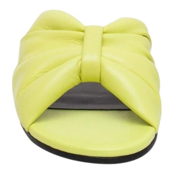 MARC FISHER Olita Slide Sandal In Yellow Leather Size 7.5 NEW - Picture 9 of 17